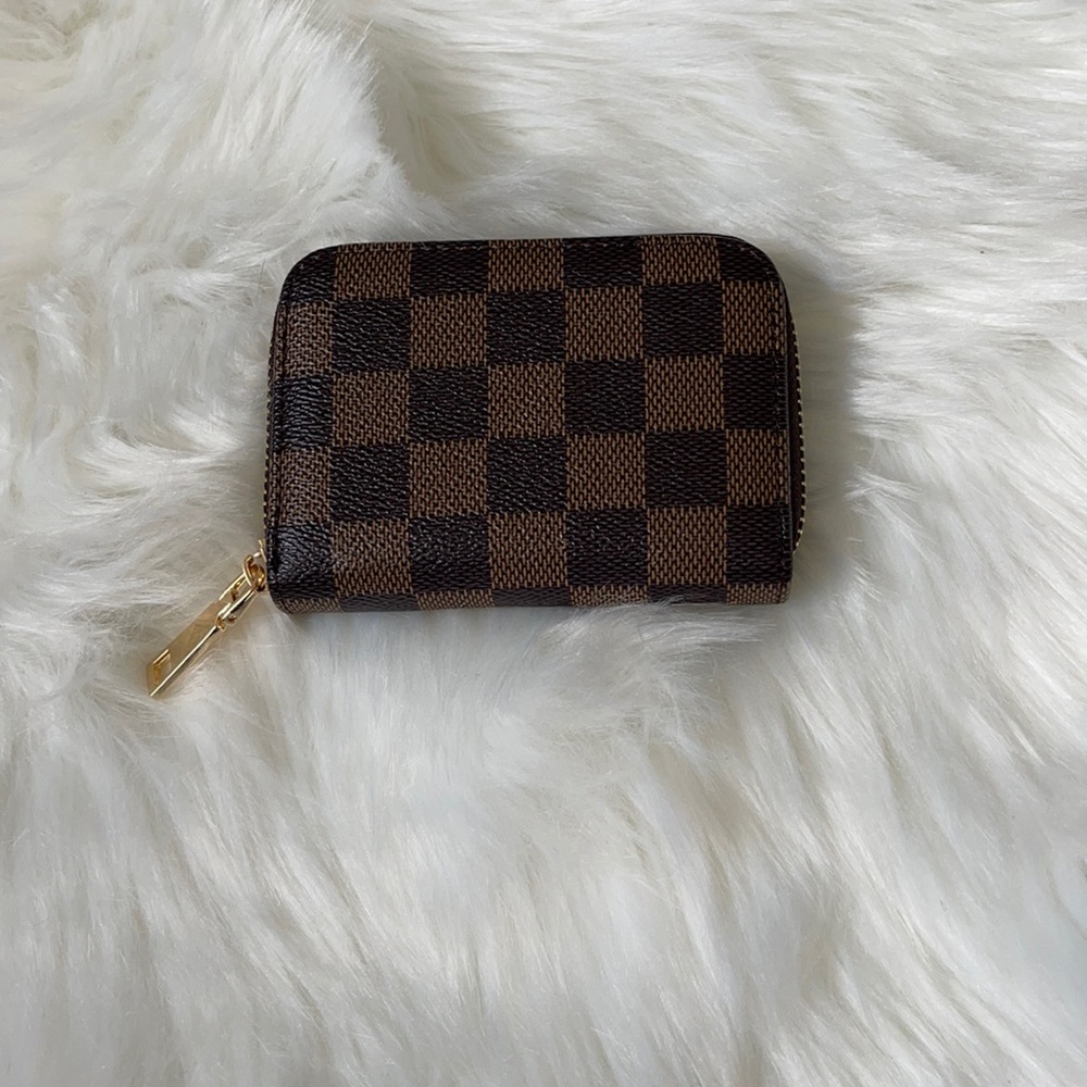 Luxury mini zipper wallet